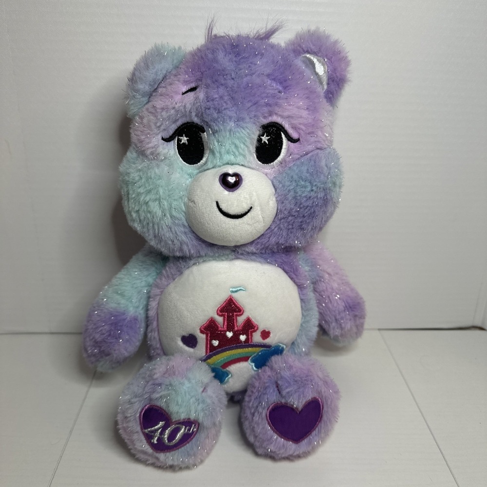 Care Bears Care-a-Lot Bear 40th Anniversary Collector Plush Toy Multicolor